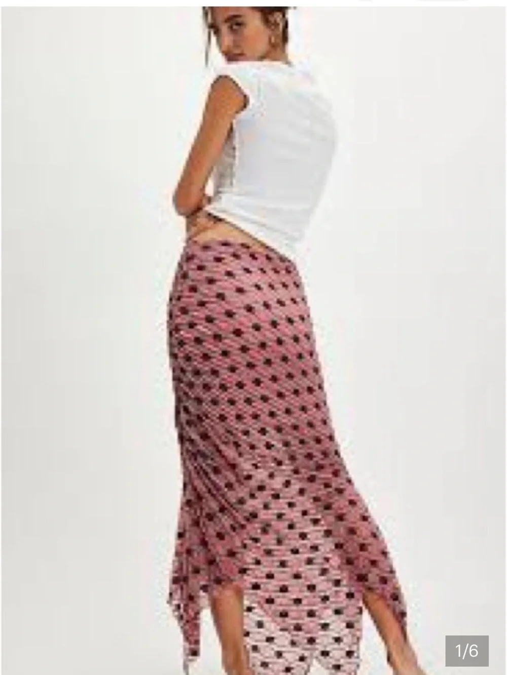 FREE PEOPLE Margot Convertible Maxi Skirt Dress Asymmetrical Pink Black Size XS